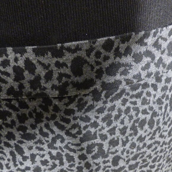 JOHN PAUL RICHARD GOTH PIN UP GRAY BLACK LEOPARD PRINT MINI SKIRT SECRETARY XL - Picture 4 of 5